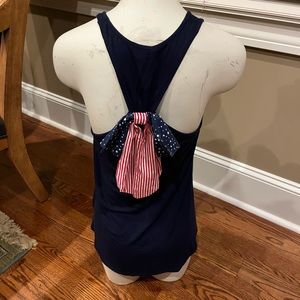 Memorial Day / July Fourth / 4th July T-Shirt Tank Red White Blue Small Junior